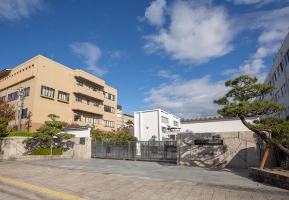 中学校　高槻市立第一中学校（中学校）まで219m