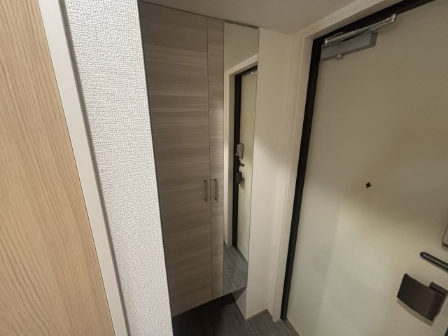 その他部屋・スペース　鏡付きシューズボックス