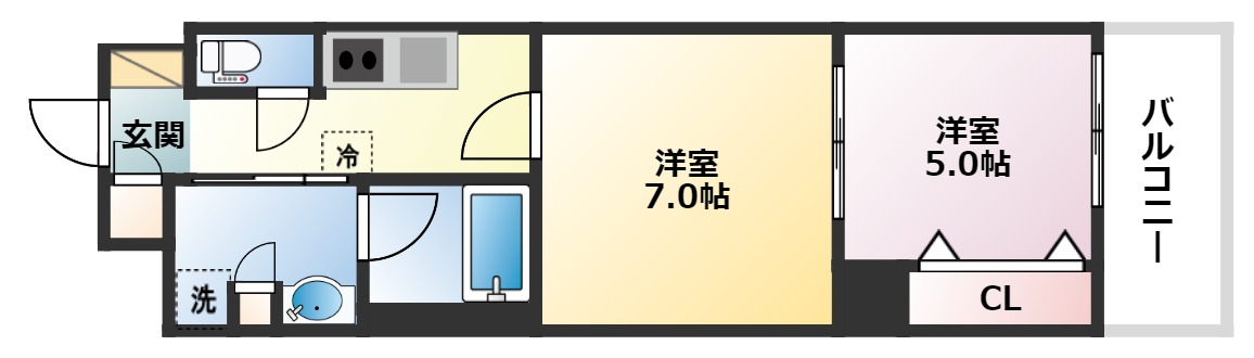 ラフィーチェ住吉本町の間取り写真