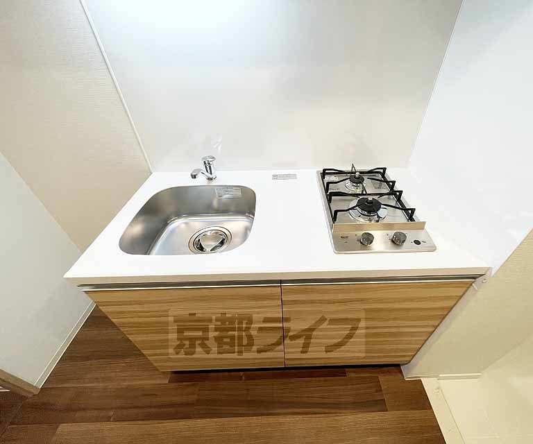 キッチン　２口ガスコンロつきのキッチン
