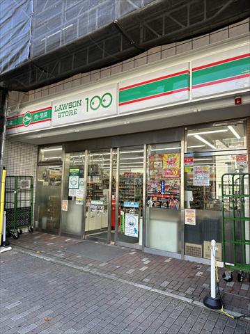 コンビニ　ローソンストア１００江東森下三丁目店（コンビニ）まで257m
