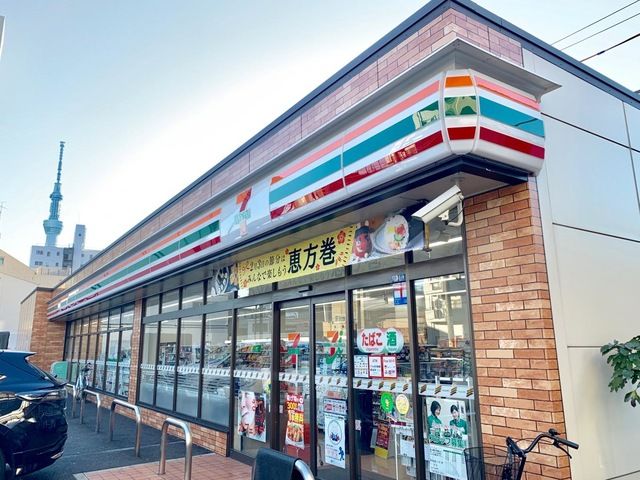 コンビニ　セブンイレブン 墨田堤通1丁目店（コンビニ）まで145m