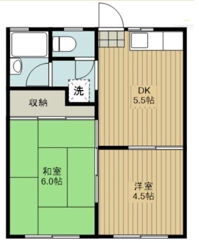 秩父鉄道 持田駅 徒歩20分 2階建 築43年の間取り写真
