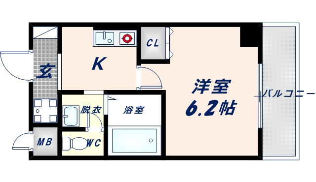 近鉄奈良線 布施駅 徒歩3分 10階建 築22年の間取り写真