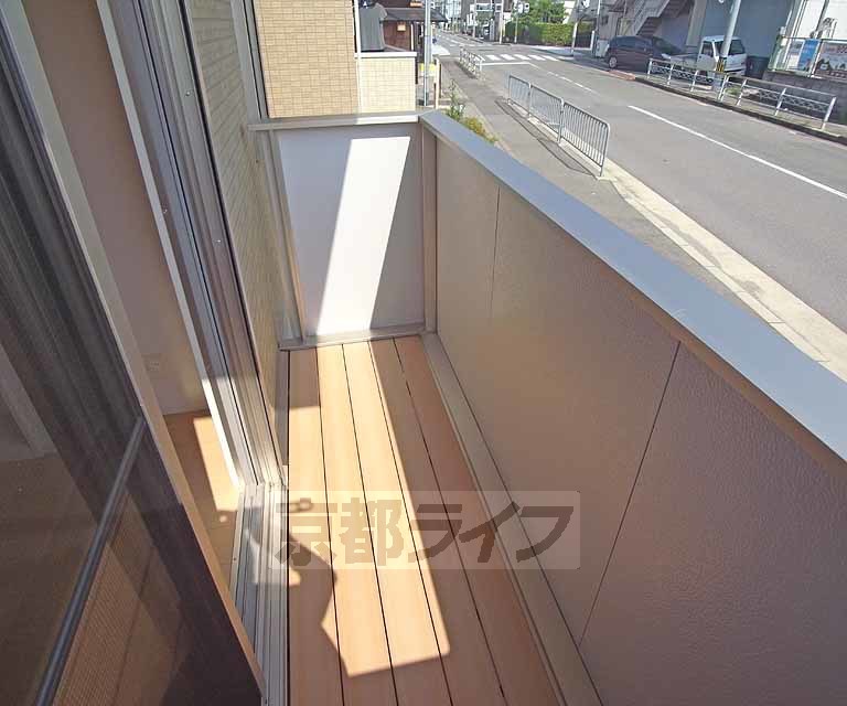 バルコニー　洗濯物はこちらへ