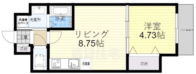 北大阪急行 江坂駅 徒歩17分 10階建 築4年の間取り写真