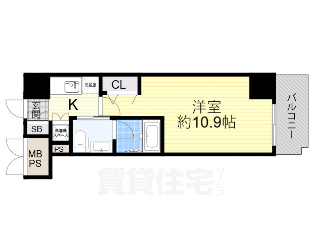 南海高野線 堺東駅 徒歩5分 15階建 築19年の間取り写真