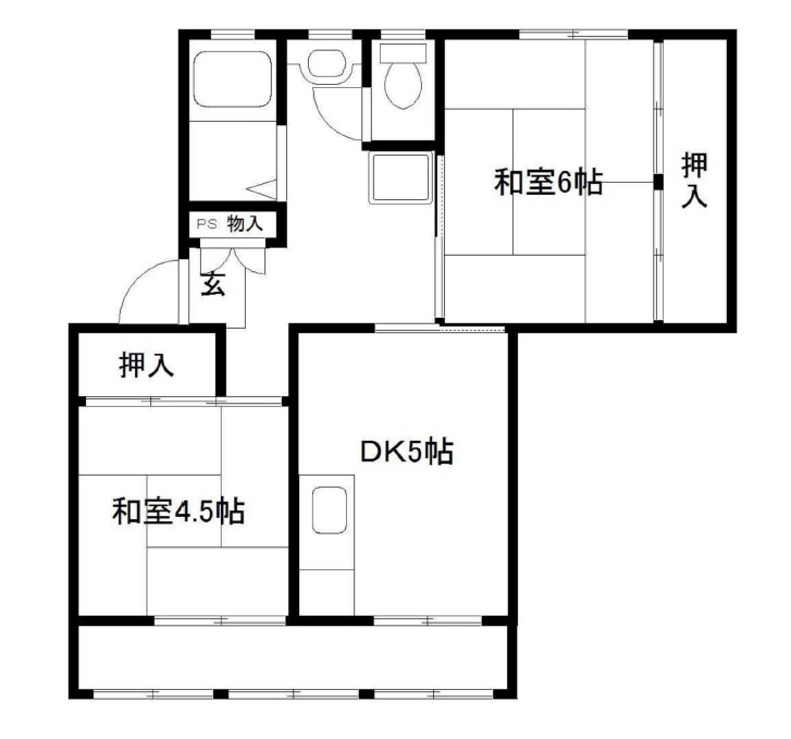 西館マンションの間取り写真