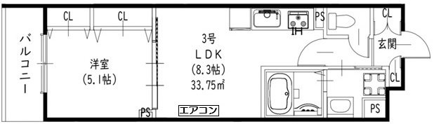 ラモーナ滝ノ町Iの間取り写真
