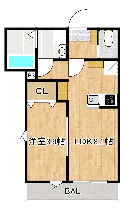 F-STAGE KURIHAMAIIの間取り写真