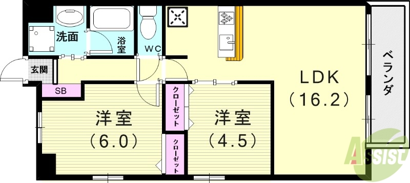 Creer RiviereIIIの間取り写真