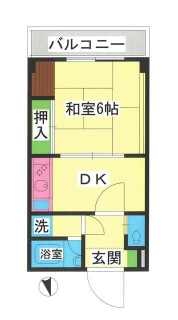 ホソブチマンションの間取り写真