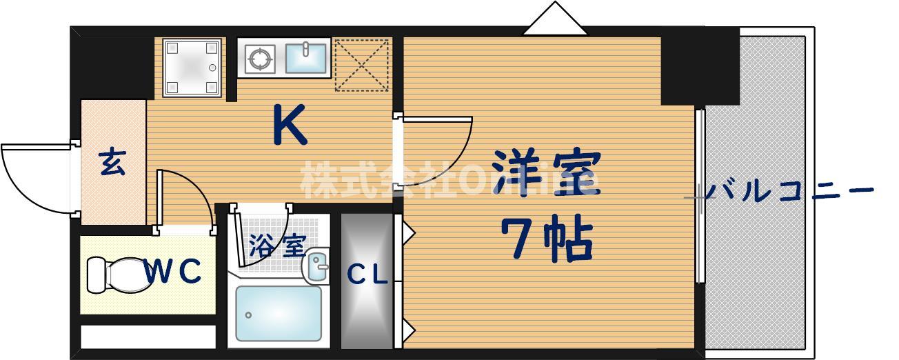 地下鉄中央線 長田駅 徒歩9分 10階建 築29年の間取り写真