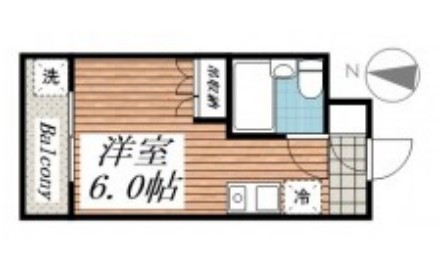 ＪＲ山手線 目白駅 徒歩8分 5階建 築43年の間取り写真