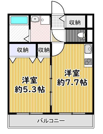 アビタシオンイサムの間取り写真