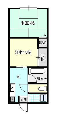 太陽マンション105棟の間取り