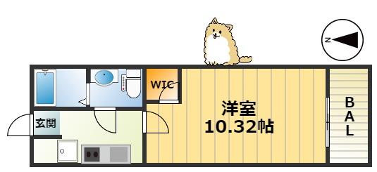 神戸市灘区友田町のマンションの間取り