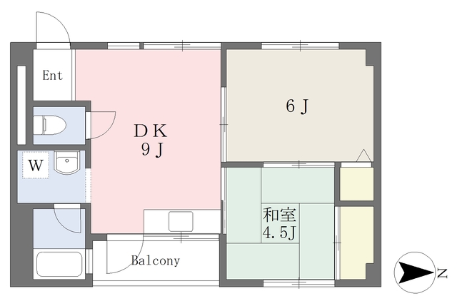 摂津市昭和園のマンションの間取り