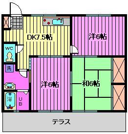 さいたま市西区大字指扇のアパートの間取り