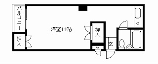 京都市中京区梅屋町のマンションの間取り