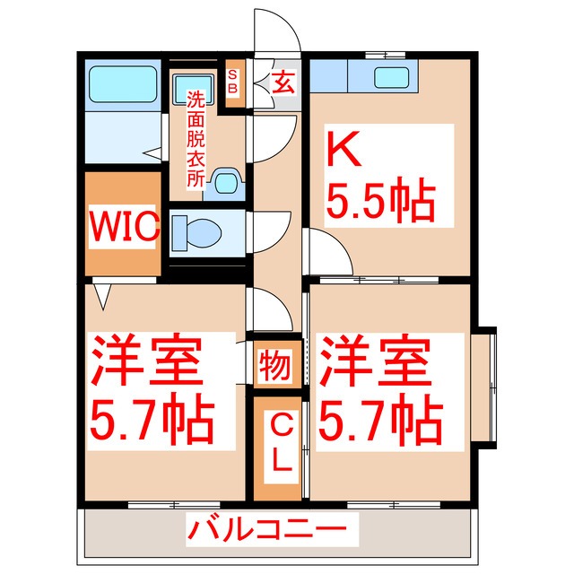 メルベーユ　Ａ棟の間取り