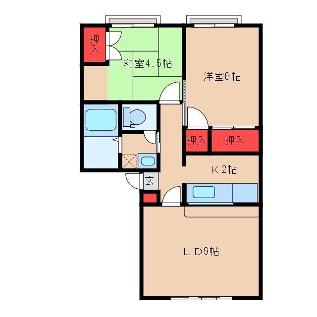 芝橋コーポの間取り