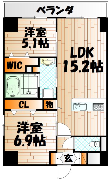 グランシャルール京町の間取り