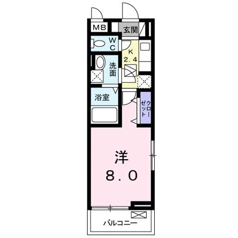 大津市月輪のアパートの間取り