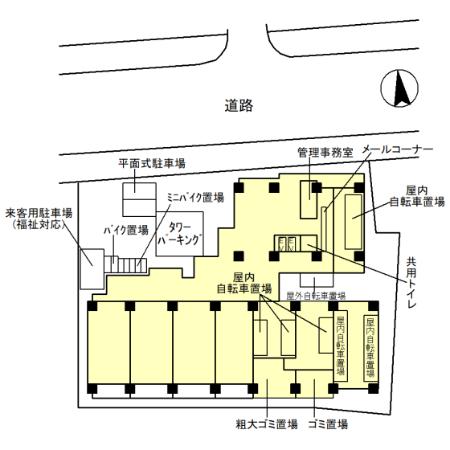 【姫路市忍町のマンションの駐車場】