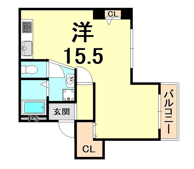 西宮市城ケ堀町のマンションの間取り