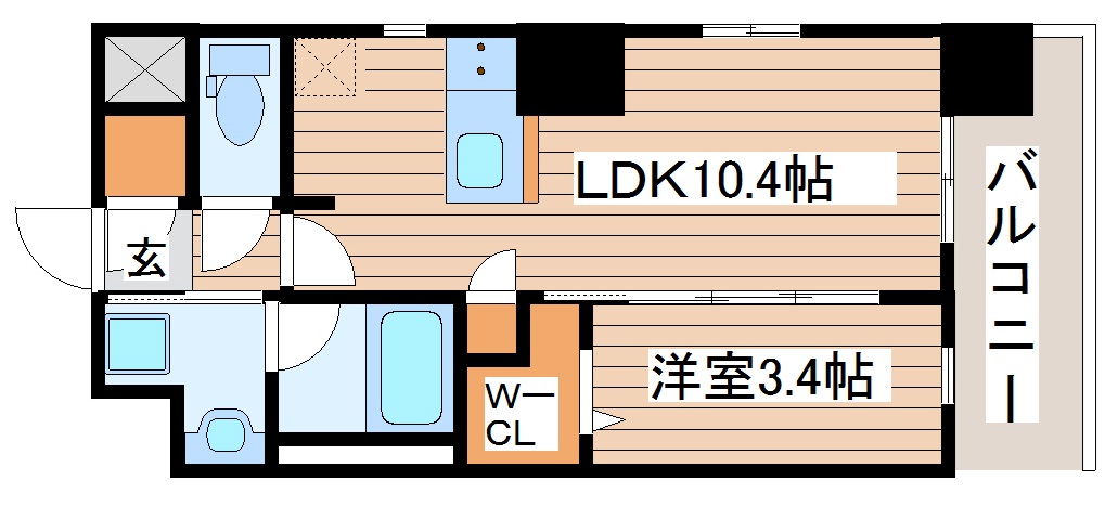 シーズンフラッツSENDAI EASTの間取り