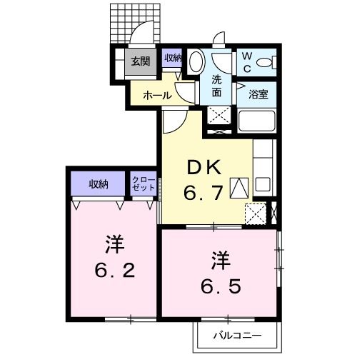 パラドール　リバーサイドの間取り