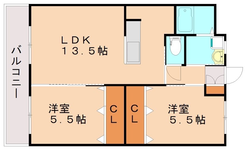 嘉穂郡桂川町大字豆田のアパートの間取り