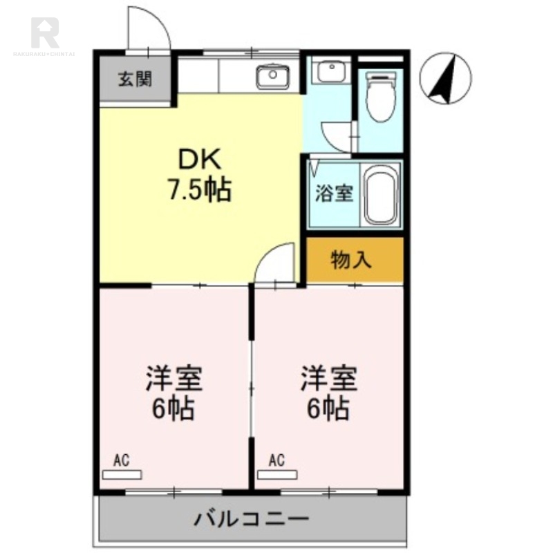 寝屋川市桜木町のマンションの間取り