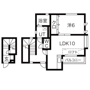 春日井市林島町のアパートの間取り