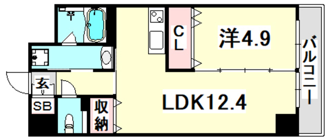 【ルガールボニート新神戸の間取り】