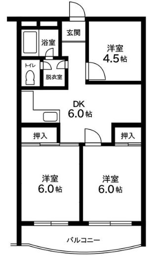 杉並区下井草のマンションの間取り