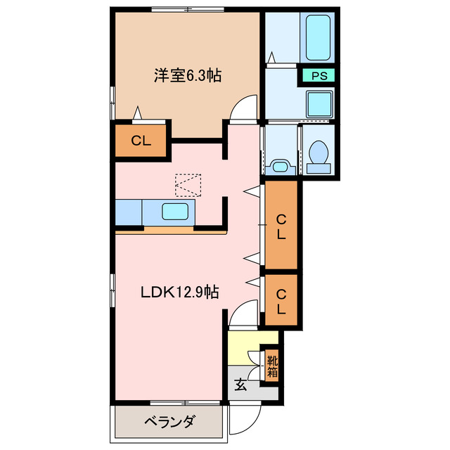 花メゾンＣの間取り