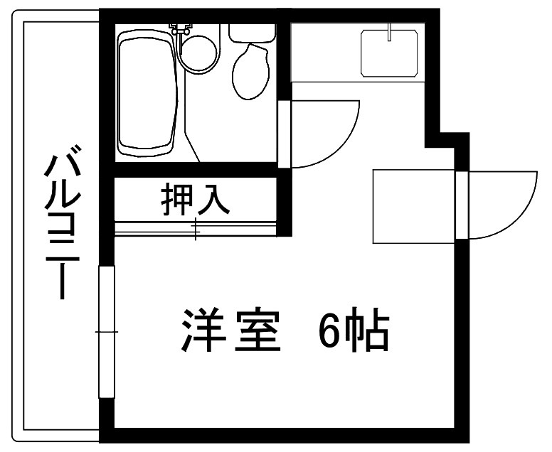 京都市中京区梅屋町のマンションの間取り