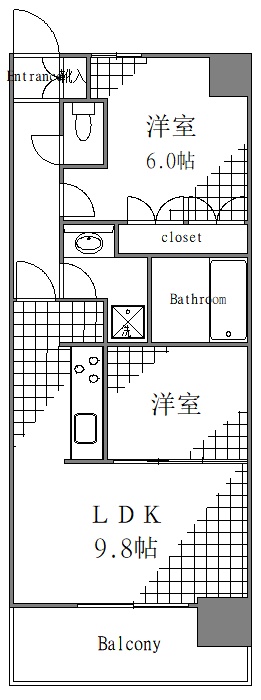 台東区西浅草のマンションの間取り