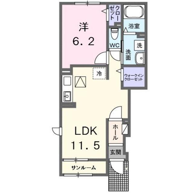 福岡市西区今宿東のアパートの間取り