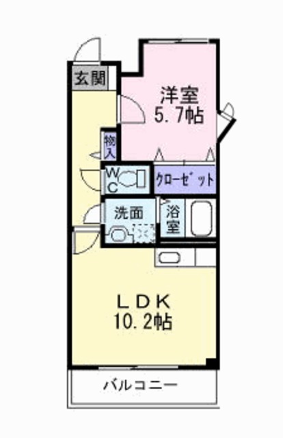 堺市北区新堀町のマンションの間取り