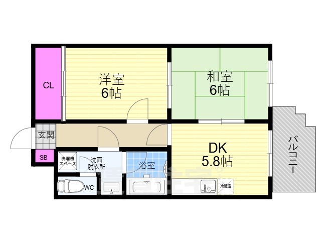 上阿達谷口マンションの間取り