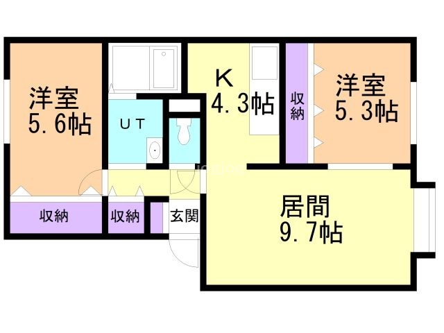 北見市小泉のアパートの間取り