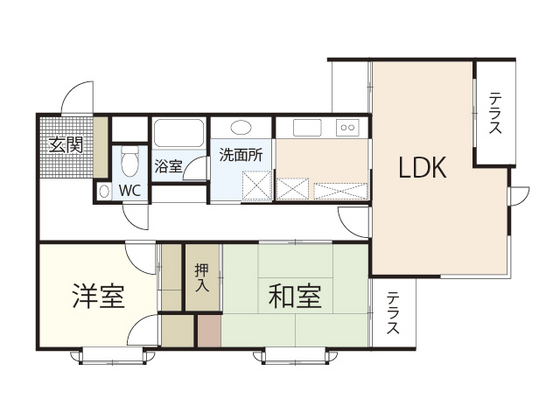 広島市西区古江東町のマンションの間取り