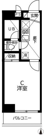 さいたま市浦和区仲町のマンションの間取り