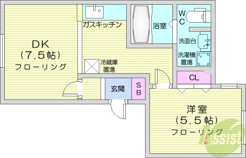 【ブランノワール　リュミエールの間取り】