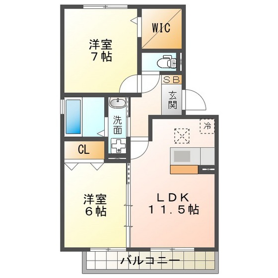 メルベーユＭIIの間取り