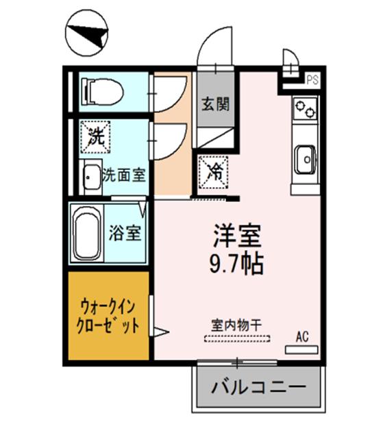 姫路市大津区勘兵衛町のアパートの間取り