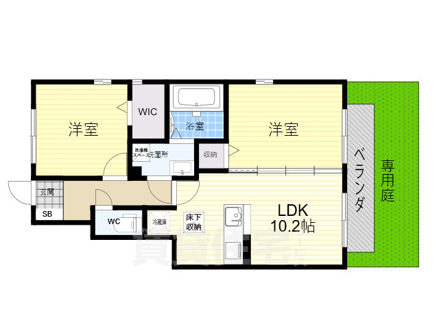 大和郡山市北郡山町のアパートの間取り